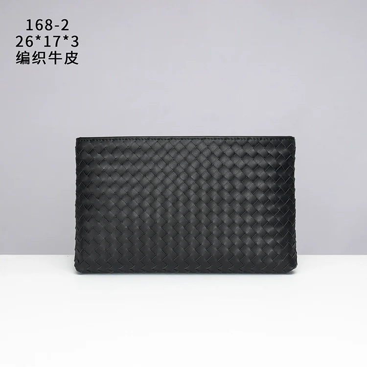 X&BV男包手拿包新款潮流时尚大容量男士包包休闲编织手包男手抓包