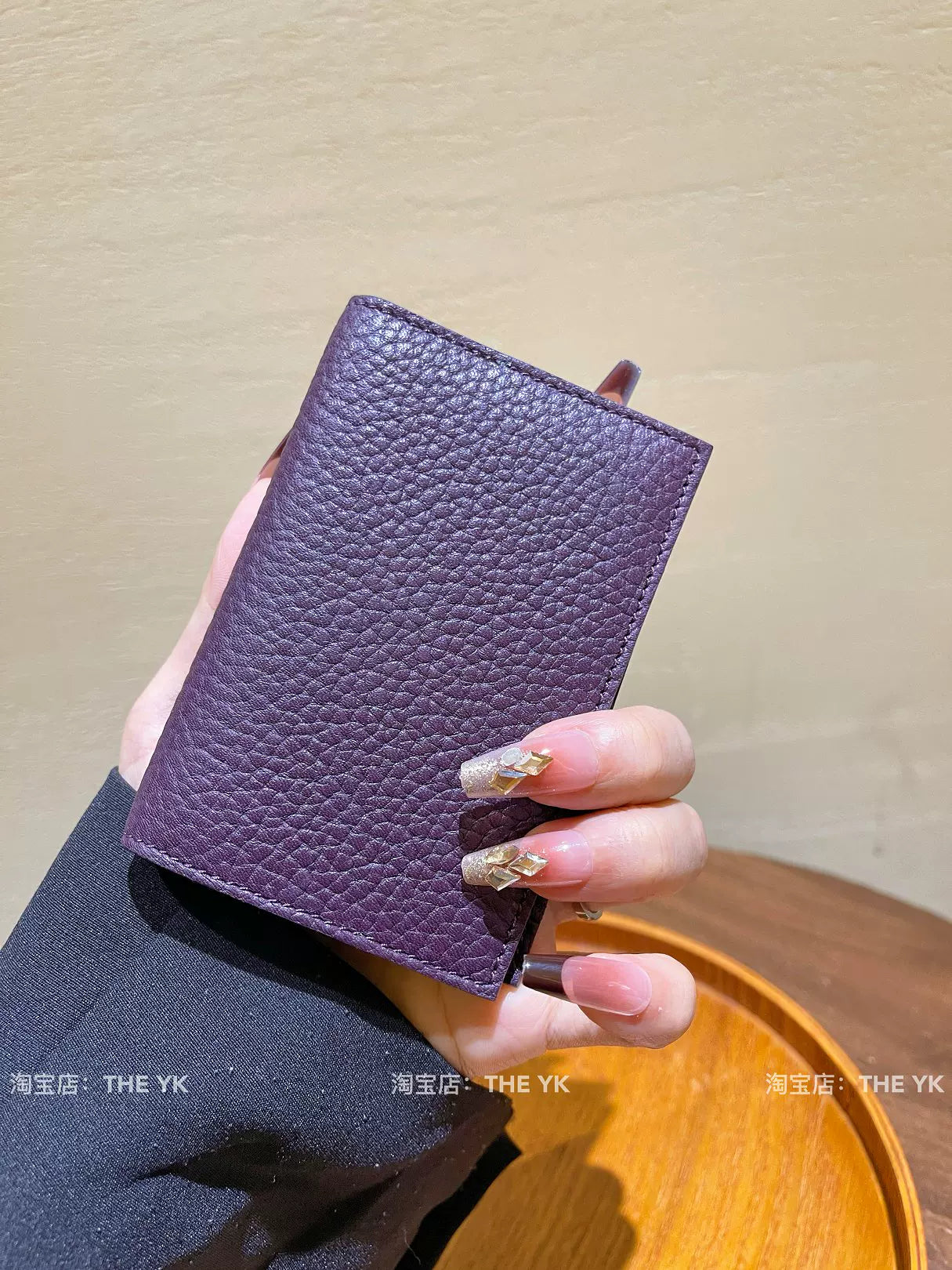 H家真皮卡包女小巧迷你精致卡夹荔枝纹简约超薄卡套两折驾驶证套