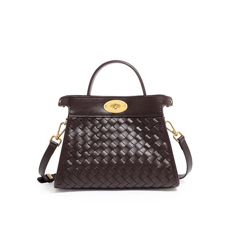 质感潮流手提包时尚编织包包高级感精致斜挎包韩版女士简约单肩包