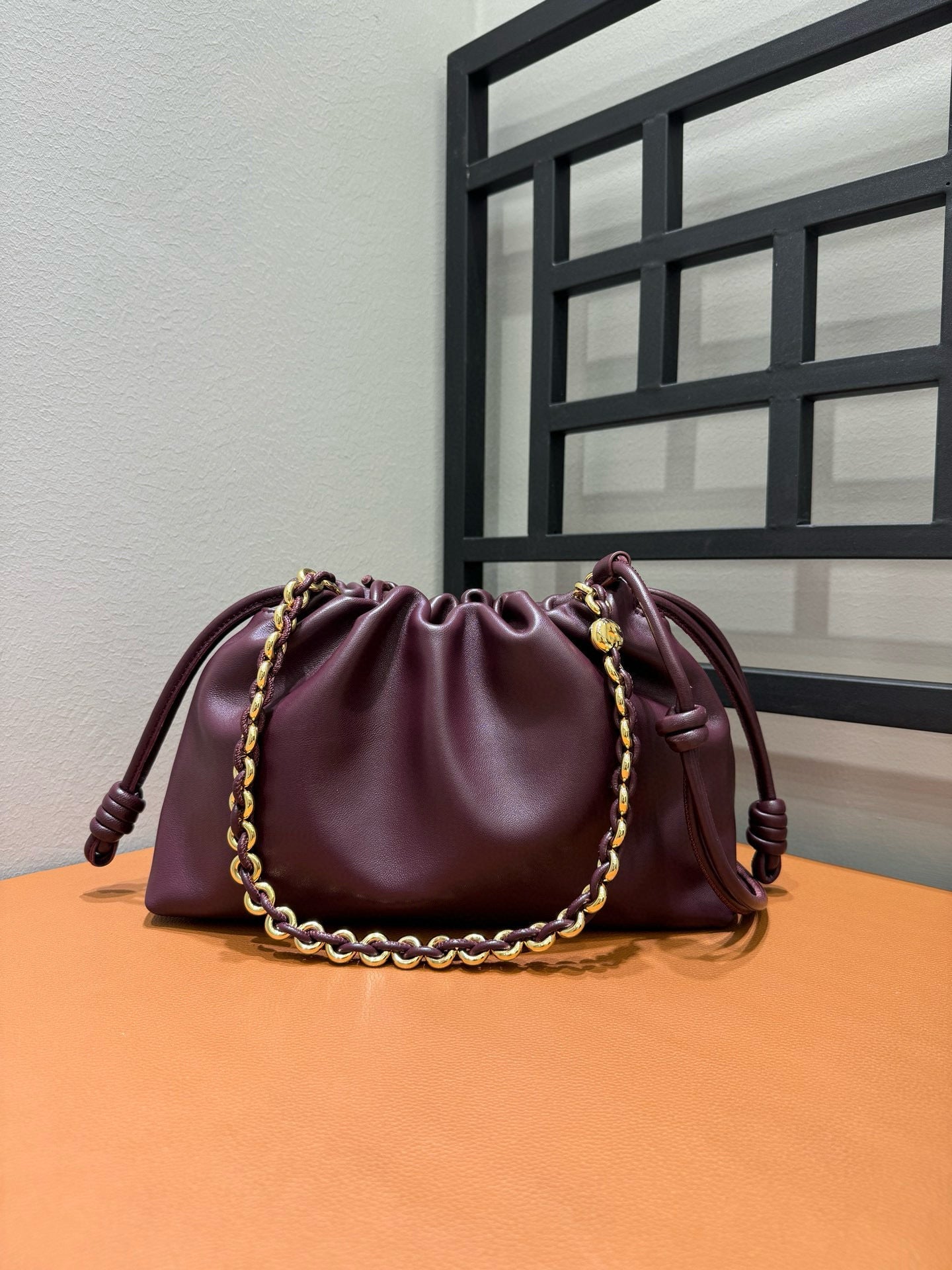 高品质Flamenco云朵包抽绳福袋包头层羊皮腋下包斜挎单肩包女包