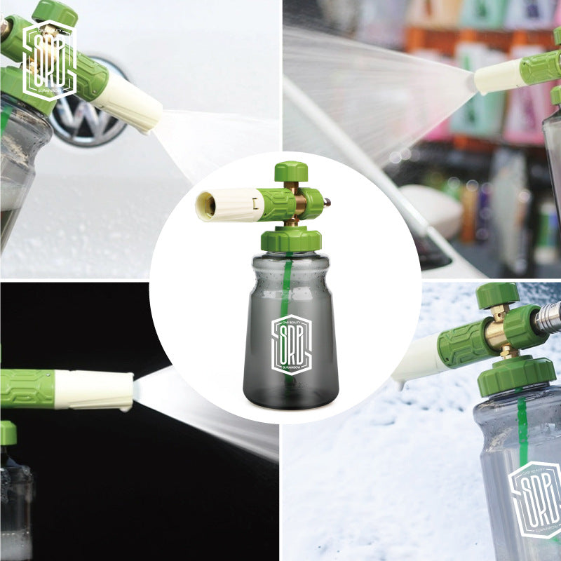 跨境专供高压洗车泡沫喷枪喷头透明壶发泡器pa泡沫喷壶洗车神器