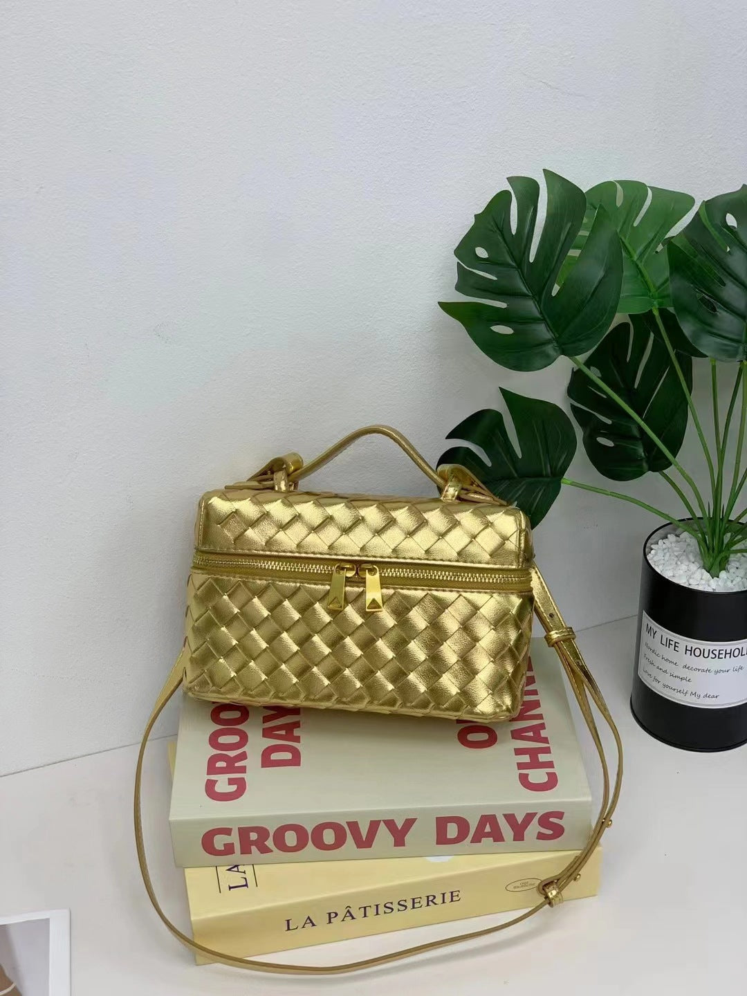 头层羊皮手提包编织饭盒包真皮手拎包化妆盒子包时尚单肩斜挎包女