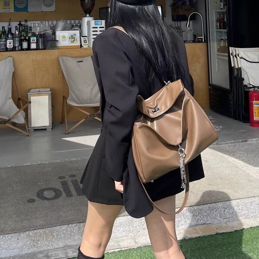 百搭高级感鳄鱼纹腋下凯莉包包女大容量拖特手提斜挎包一件代发