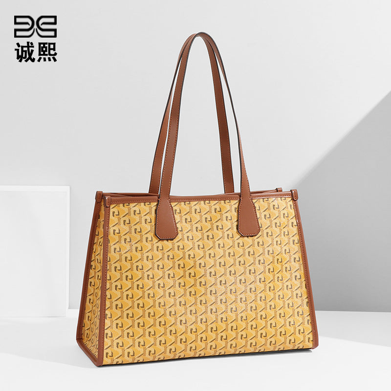 托特包大容量高级感小众时尚狗牙单肩女包新款简约洋气质感腋下包