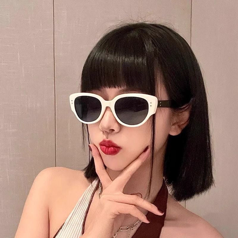 2025新款gm墨镜女高级感时尚网红圆脸显脸小猫眼太阳镜男防晒百搭