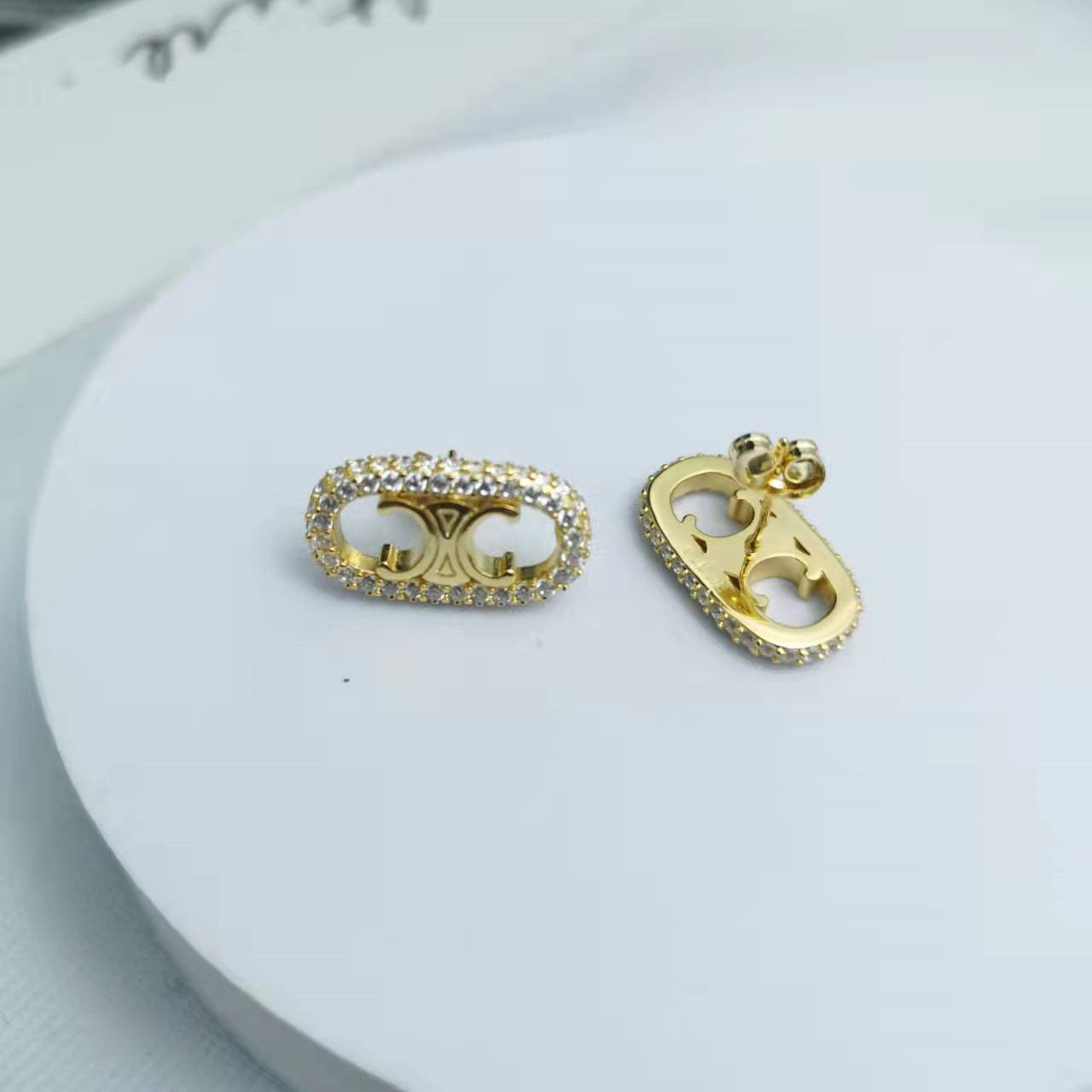 CELI家22新款镶钻凯旋门耳钉女手链高级感个性气质耳环