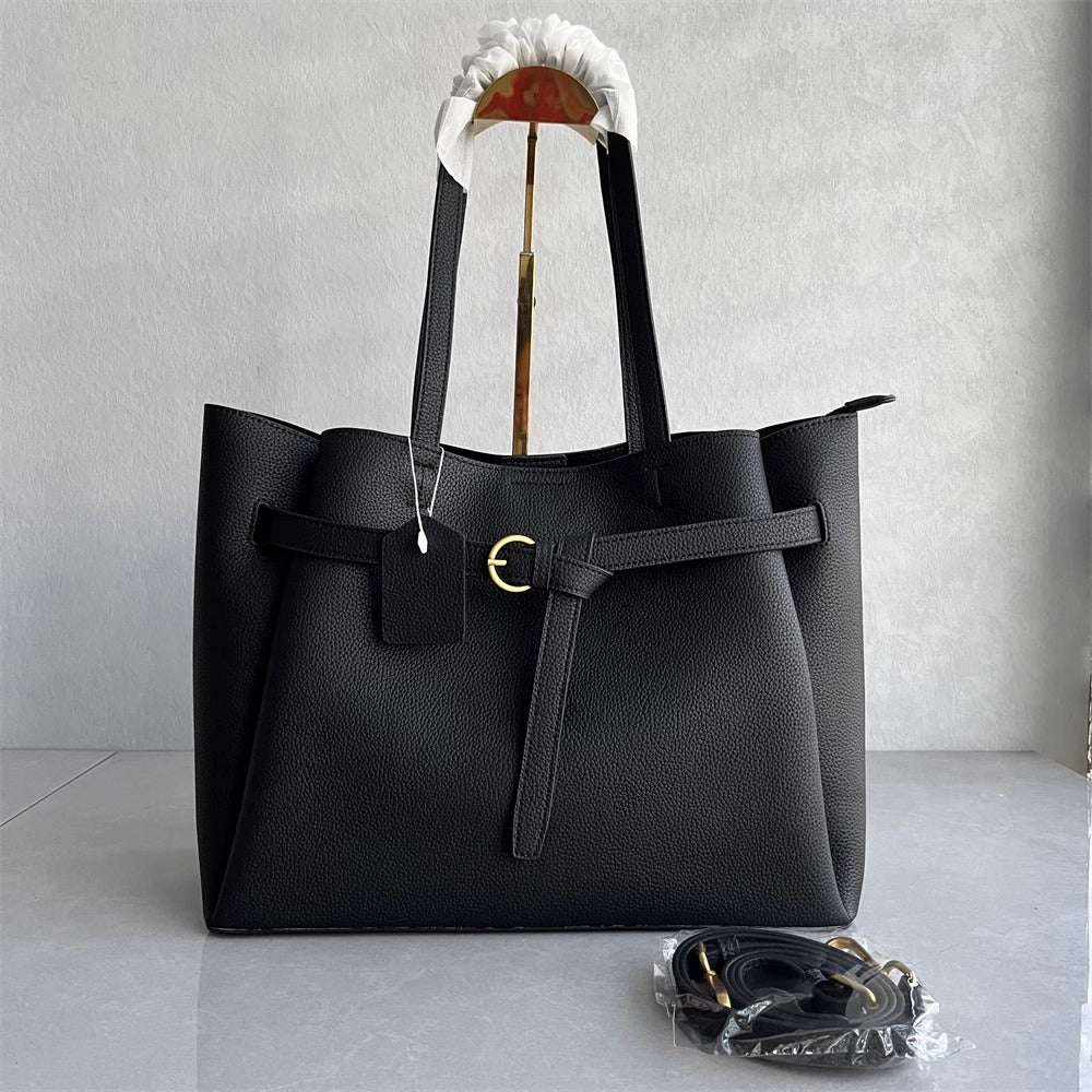 2025新款高品质牛皮托特包潮流时尚高级感大容量通勤单肩斜挎女包