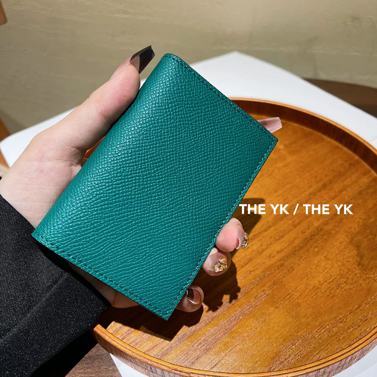 真皮卡包女式小巧精致超薄两折驾驶证件套H家对折卡套卡夹手掌纹
