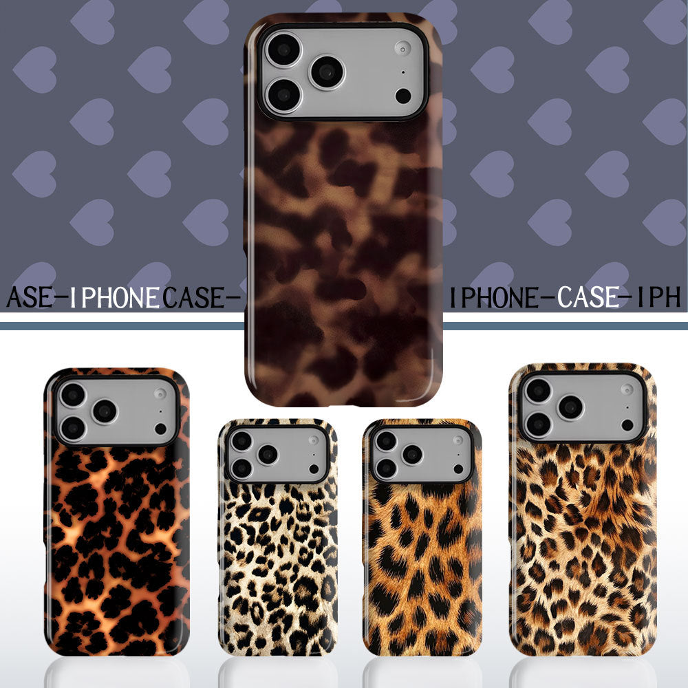 来图定 制玳瑁豹纹菲林二合一适用苹果17promax手机壳iPhone16/15
