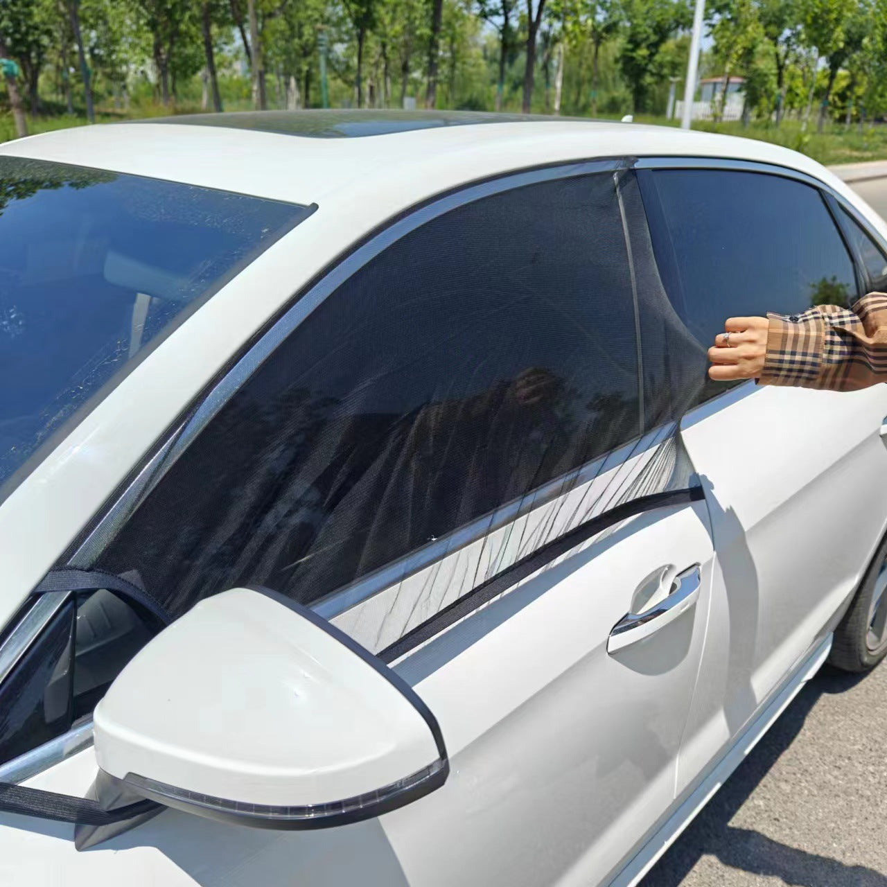 【定制】汽车防蚊网遮阳帘车窗窗帘车窗防蚊网防蚊防虫防晒隔热