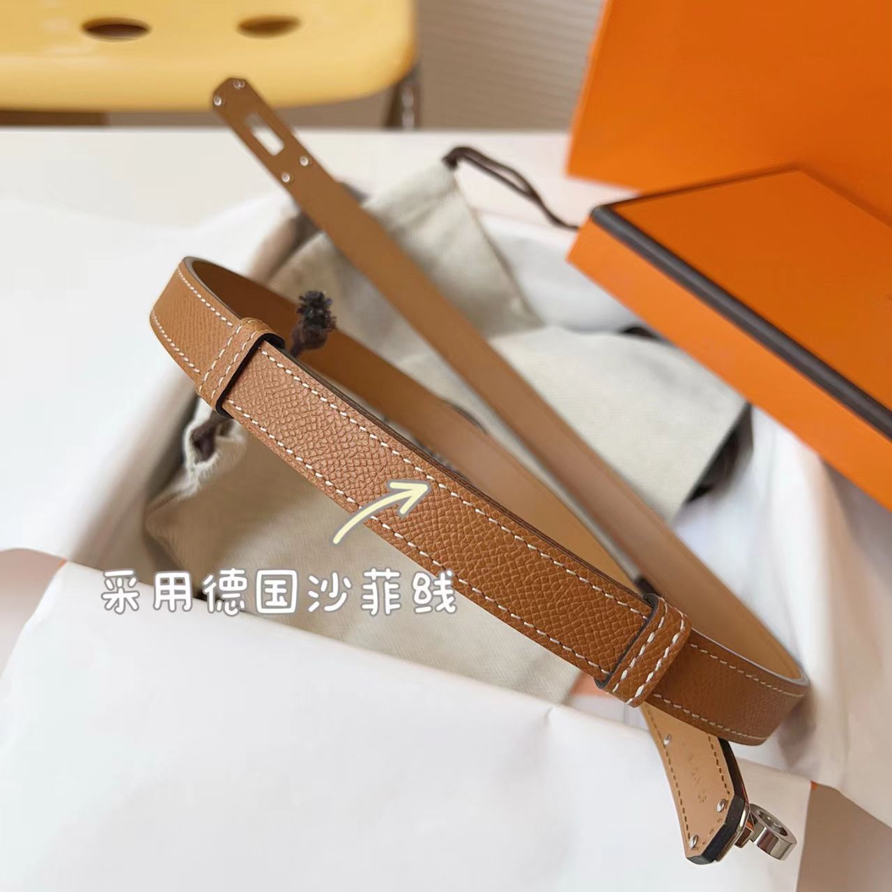 手工缝线Kelly真皮细腰带锁扣可调节时尚百搭配西装连衣裙装饰