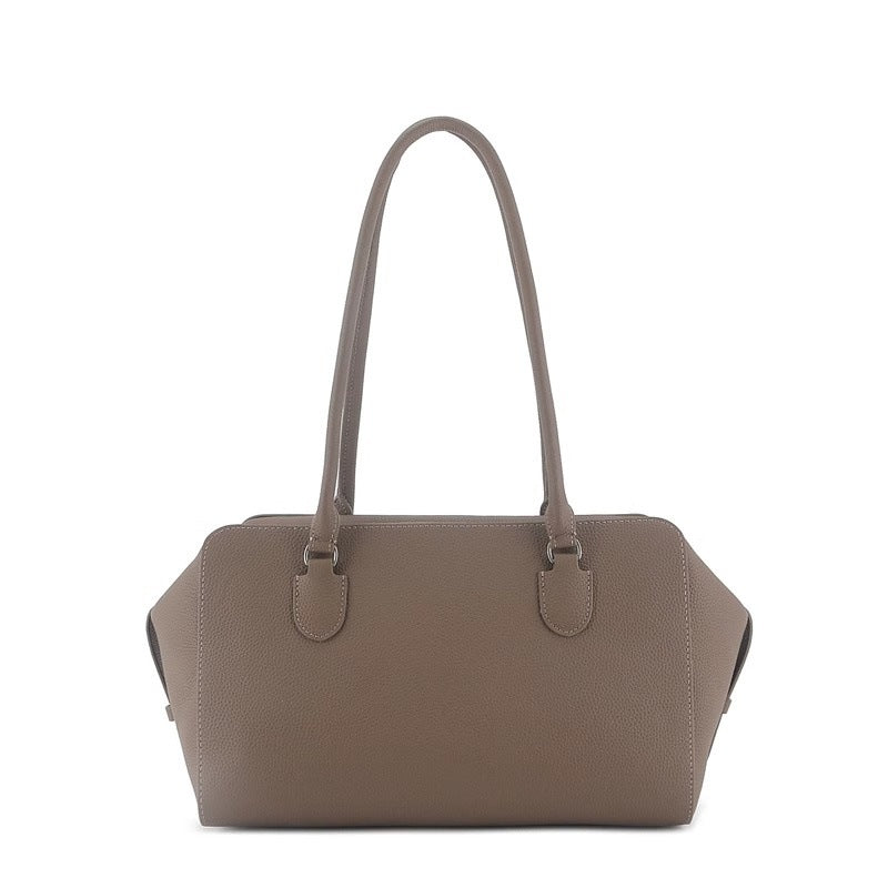 2025新款百搭头层牛皮大容量保龄球包真皮波士顿包手提单肩腋下包