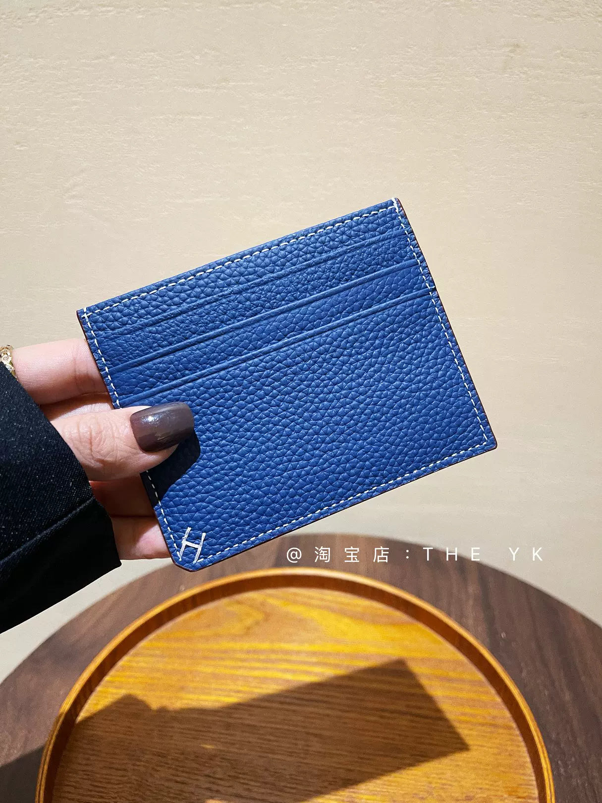 2025新款H薄款卡包一片式荔枝纹双面卡夹证件卡套男女通用零钱包
