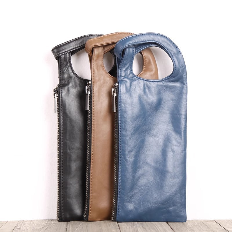 手工真皮横款钱包 植鞣头层牛皮手拎手拿包小手包男女款一件代发