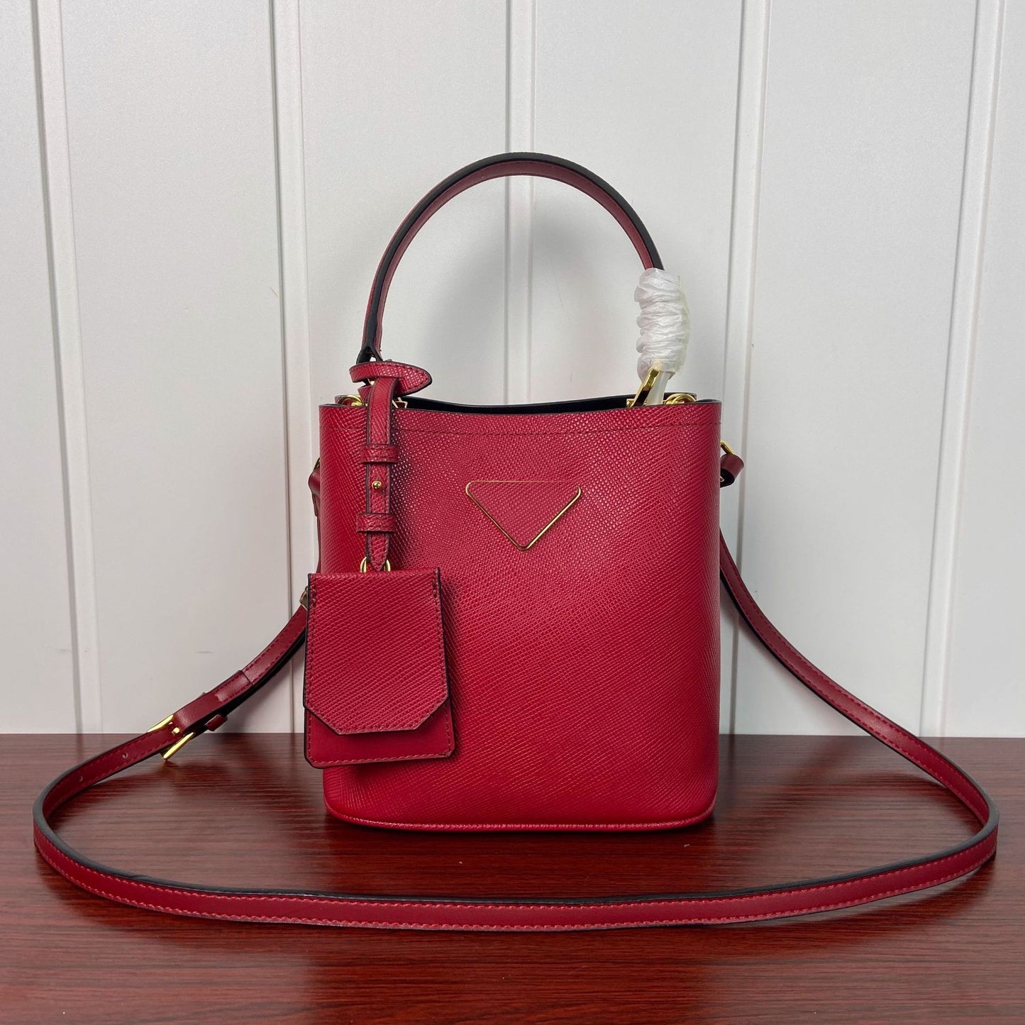 P家杀手mini水桶包韩版十字纹牛皮手提包时尚斜挎单肩包一件代发