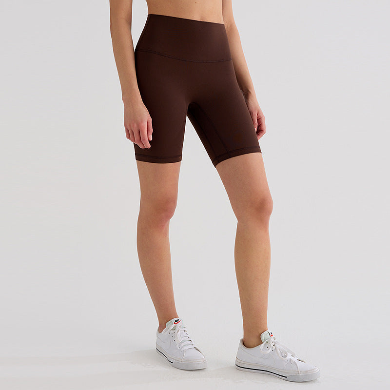 INFLACHI五分lulu瑜伽裤女无尴尬线健身裤骑行短裤磨毛运动紧身裤