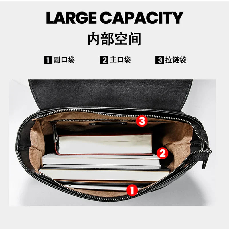 X&BV双肩包男真皮商务电脑包编织男包出差旅行背包时尚简约书包男