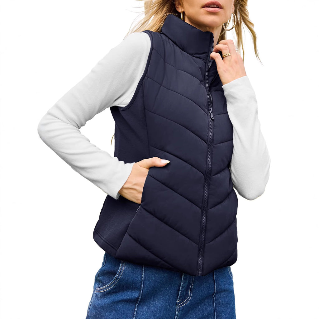 2025亚马逊独立站新款跨境女士棉服马甲背心