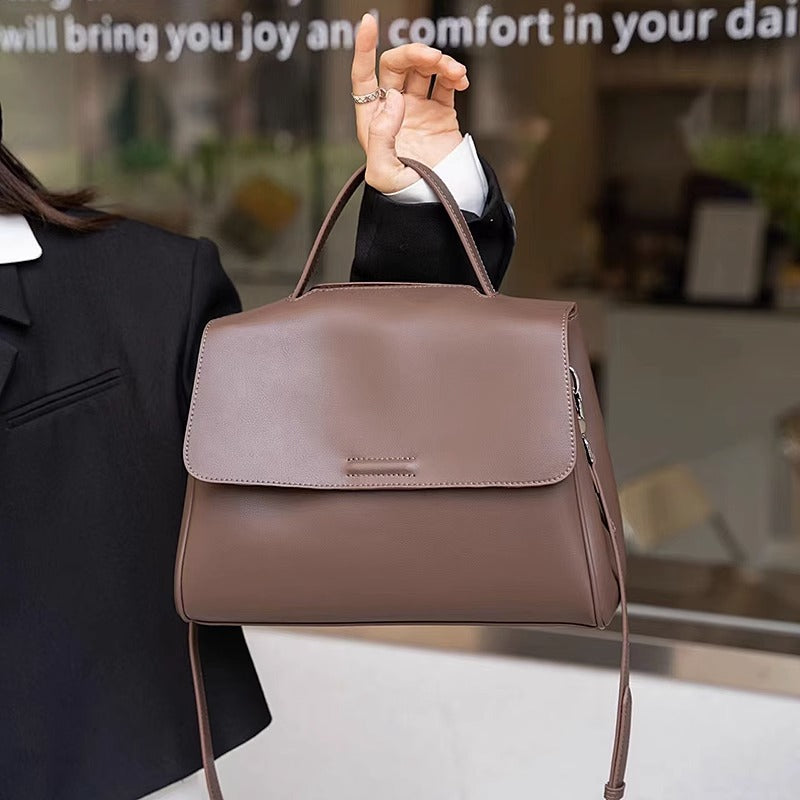 潮ins风上班通勤包包时尚百搭单肩斜挎包潮真皮大容量托特包 代发