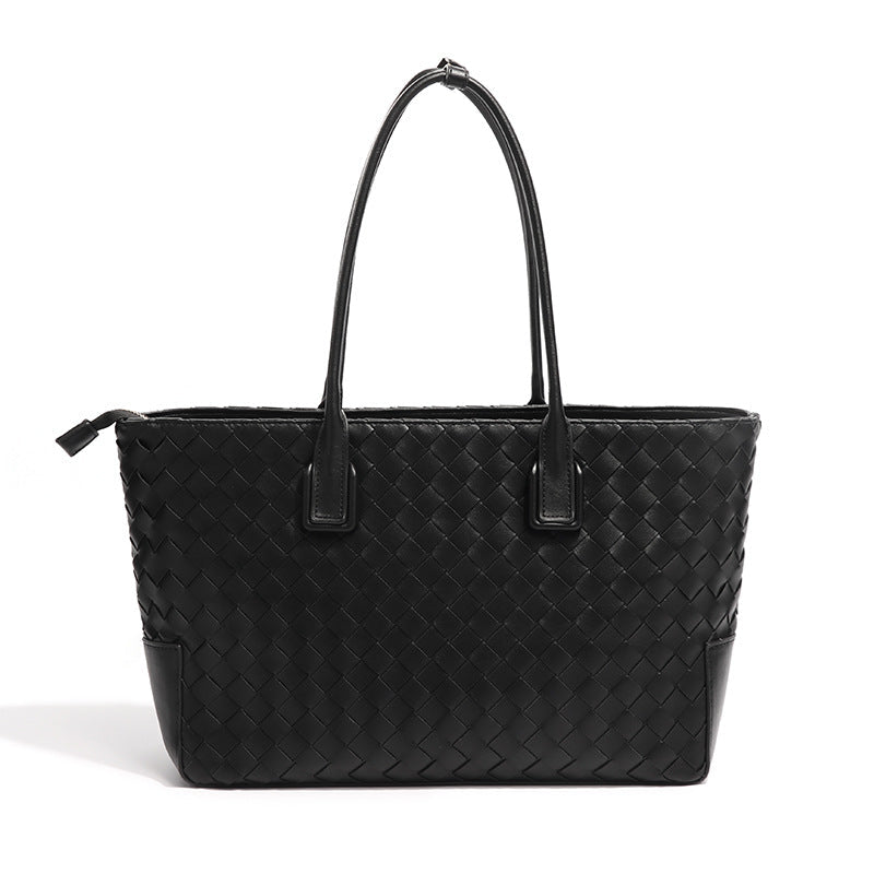 批发外贸2024新款编织女包托特包大容量复古时尚女士手提包单肩包