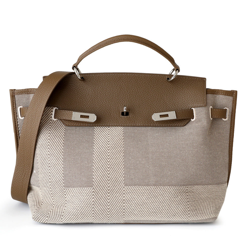 包包女秋冬新款 大容量托特包手提帆布电脑包简约时尚通勤单肩包