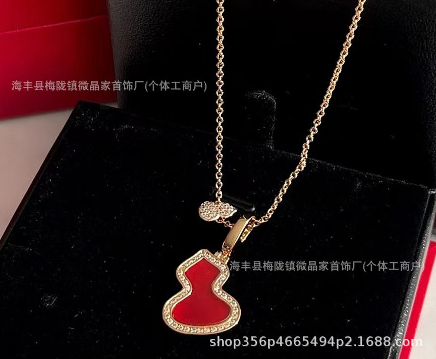 高版本葫芦福禄项链S925银镀18K玫瑰金CNC精工版厂家直销一件代发