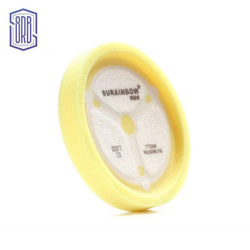 厂家批发7寸抛光轮汽车美容海绵轮美光DA凹形海绵抛光盘耐磨牢固