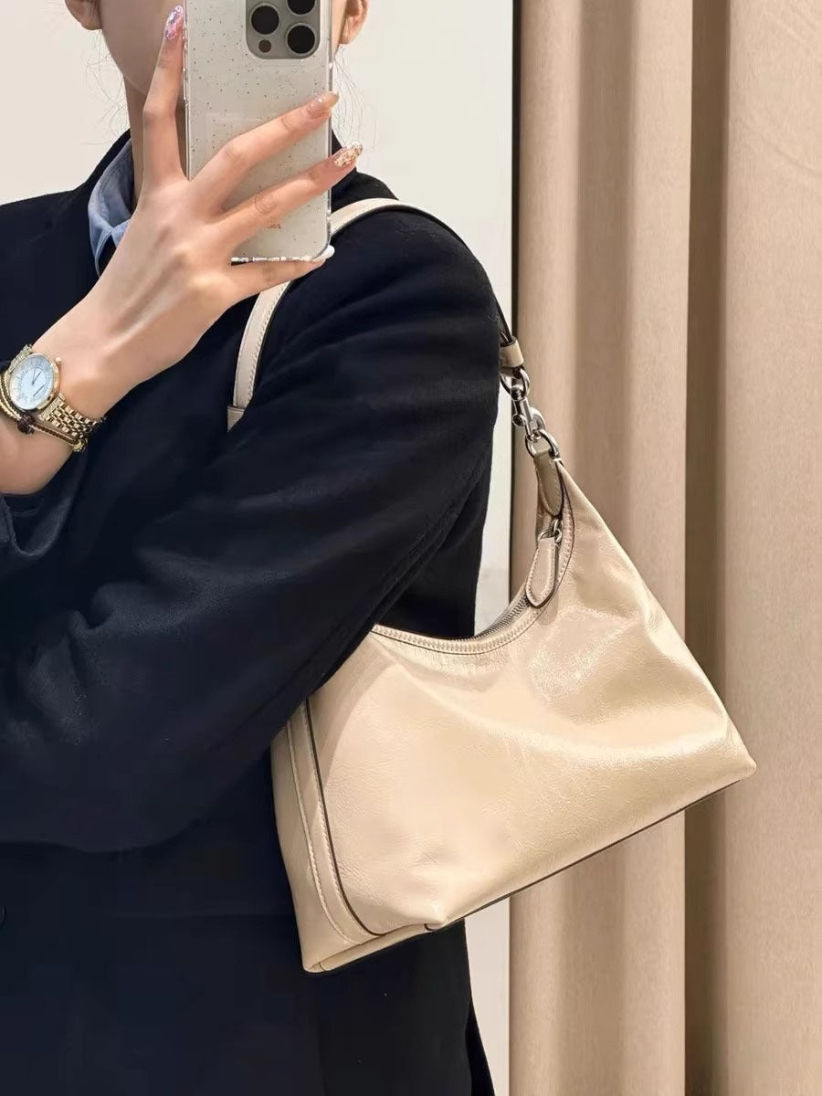 Juliet半月腋下单肩斜挎包女Hobo简约时尚百搭通勤慵懒随意辣妹包