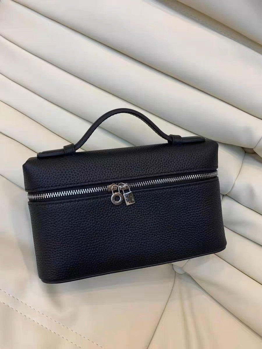 跨境LP饭盒包lp19盒子包真皮女包gigi同款piana手提单肩斜跨包女