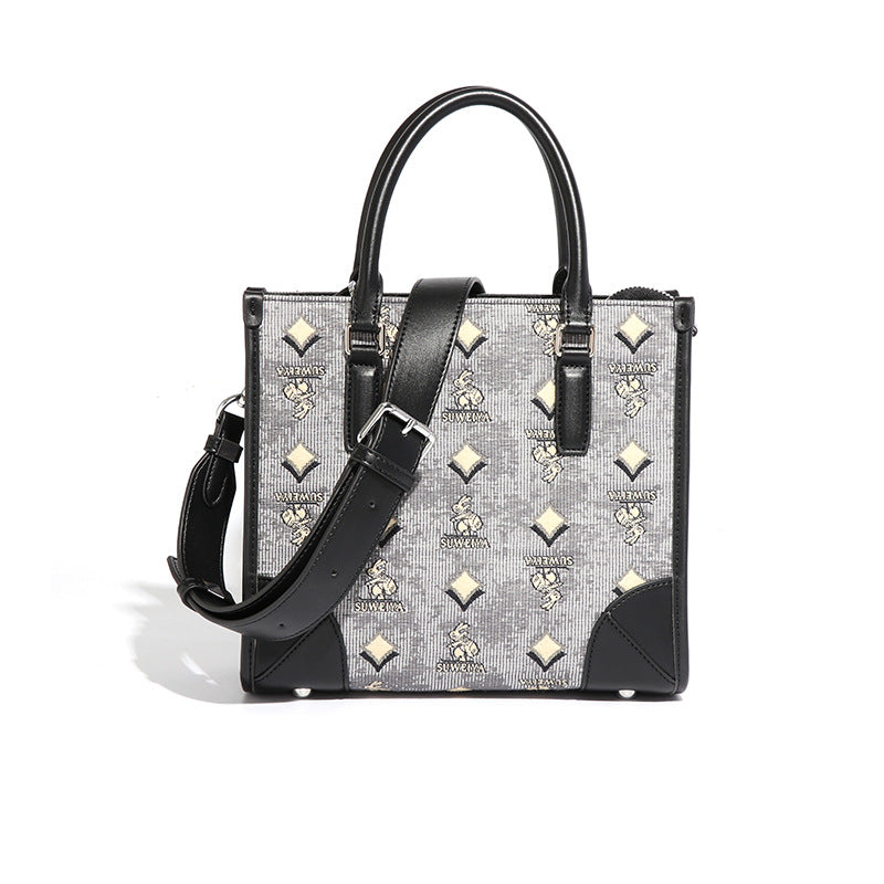 跨境外贸大容量手提单肩斜挎女包新款兔子兔兔时尚潮流百搭托特包