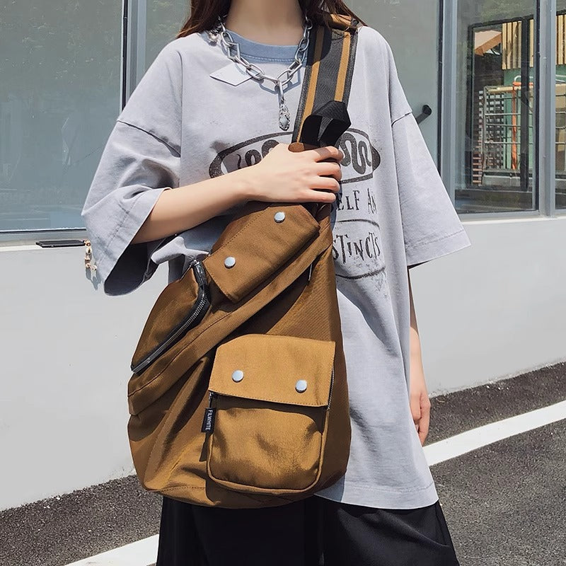 机能弓箭包男女款户外运动斜挎包工装背包登山骑行通勤胸包单肩包