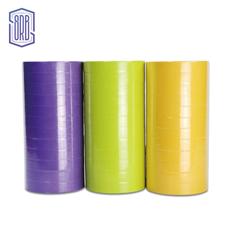 高级美文纸彩色和纹加粘高温和纸汽车喷漆遮蔽装修防护枫叶纸胶带