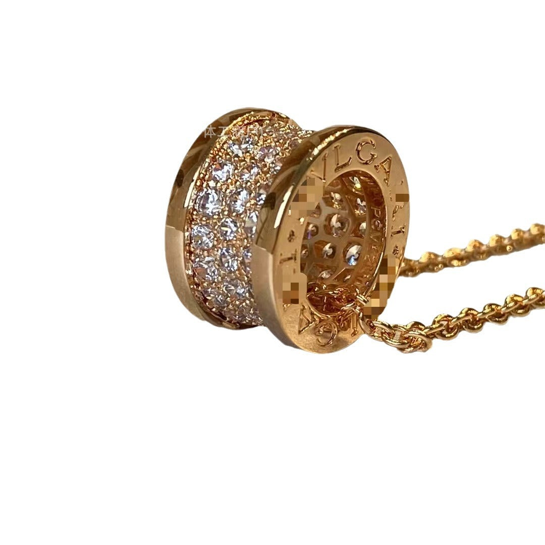 Bv高版本宝家满钻小蛮腰项链精工CNC版不掉色S925银镀18K厚金项链