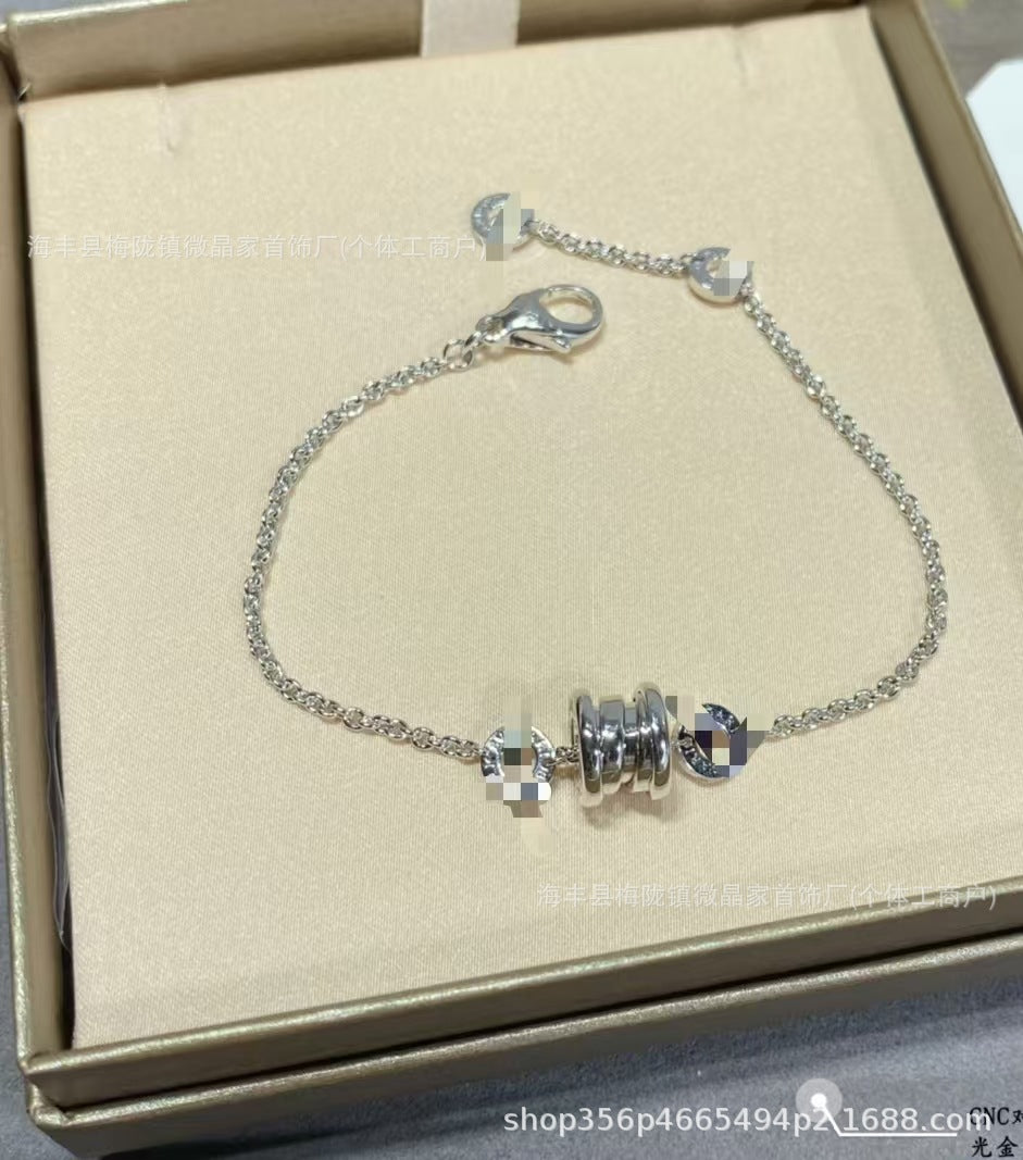 高版宝家S925纯银满钻小蛮腰手链女轻奢气质小众设计高级网红手链