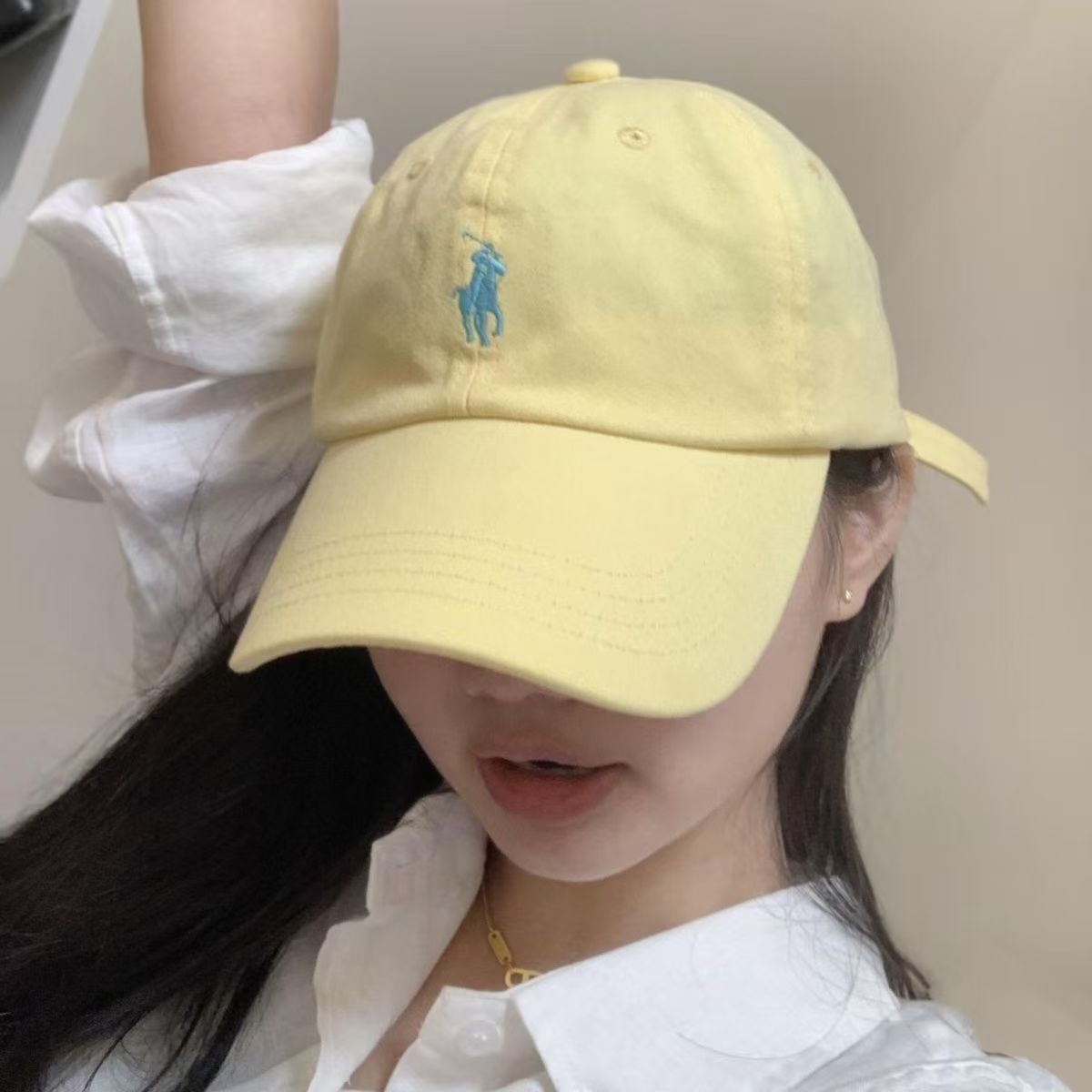 可扫码RL拉夫帽子男女鸭舌帽小马标刺绣灰色软顶polo保罗棒球帽