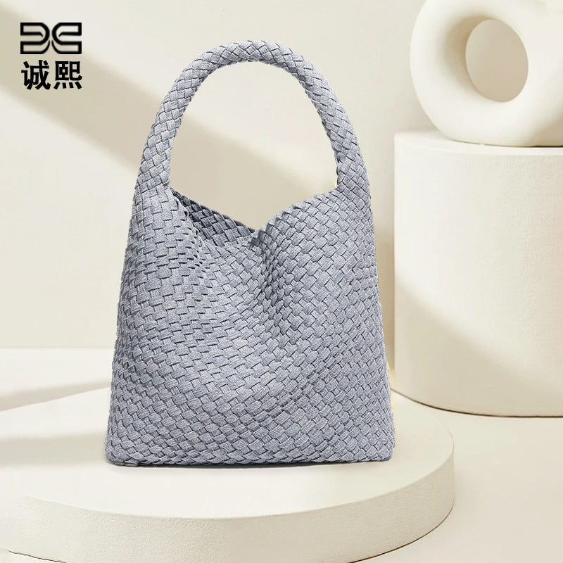 高级感定制牛仔布托特包时尚大容量通勤手提包小众潮流单肩腋下包