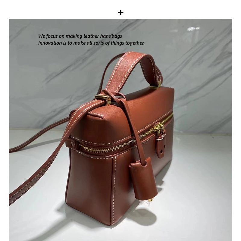 高级感复古腋下饭盒包女2023新款时尚百搭手提包通勤单肩斜挎包潮