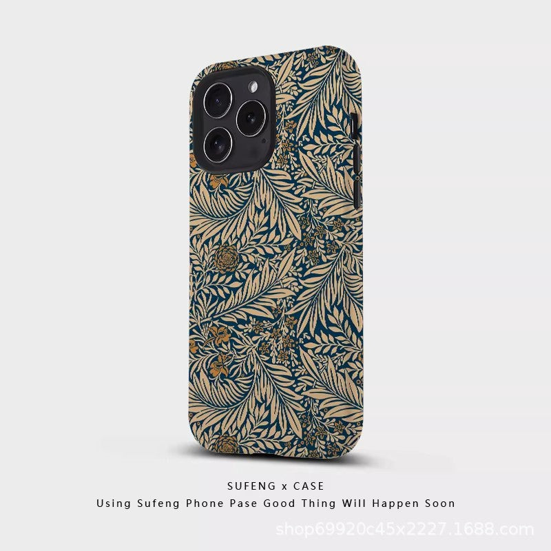 跨境爆款树叶花朵适用苹果17Promax手机壳iPhone16磁吸15菲林壳14