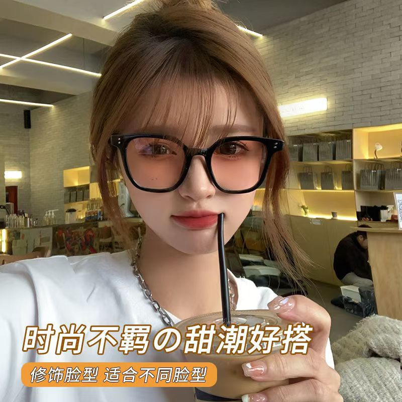 2025新款gm墨镜百搭显瘦高级感时尚圆框出街防晒太阳眼镜男女同款