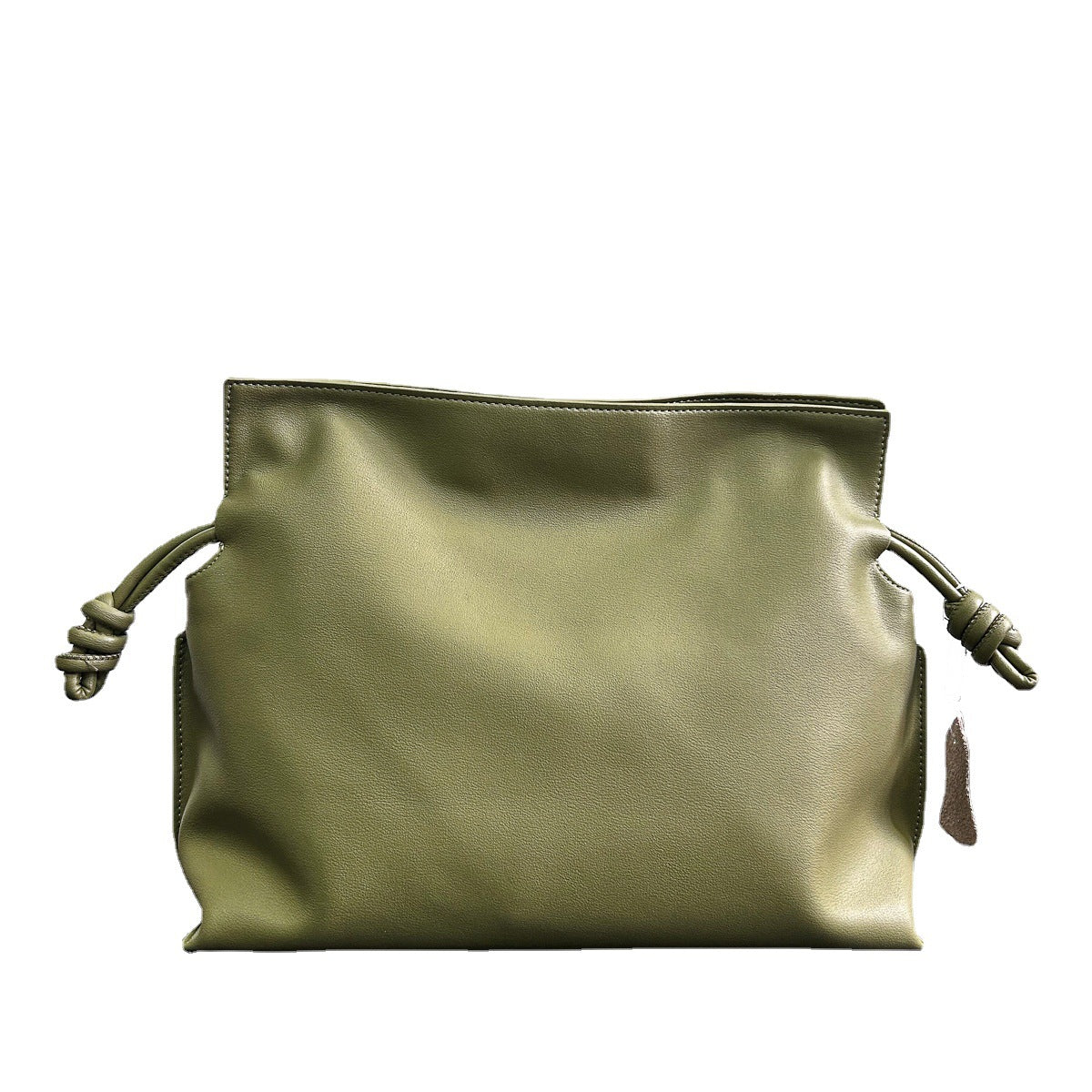 真皮单肩斜挎抽绳褶皱法式高级感牛皮大容量通勤包女软皮云朵包包