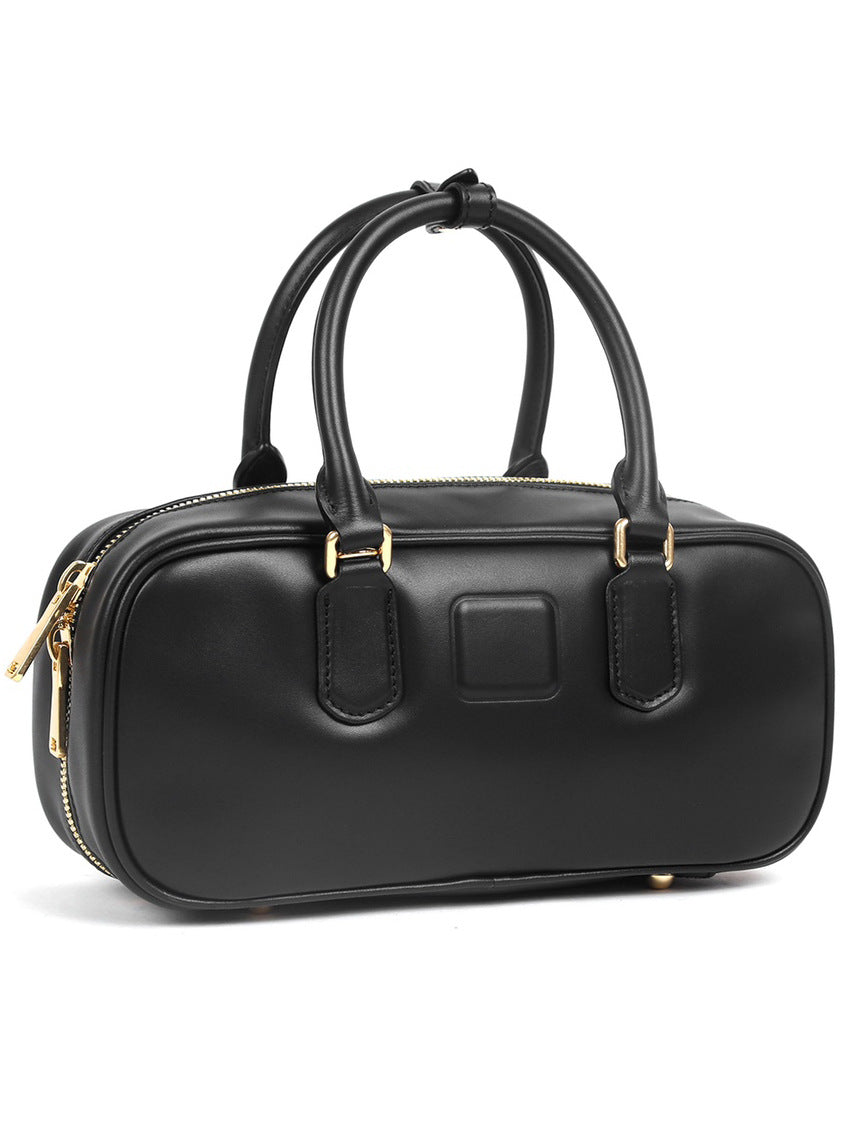 新款ins时尚款保龄球包枕头包百搭横款手提包波士顿包单肩斜挎包