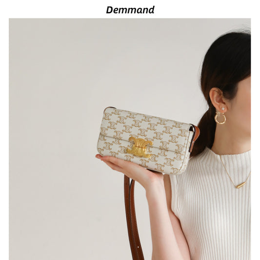 凯旋门腋下包女法棍包包2022新款潮真皮女包小方包斜挎手提单肩包