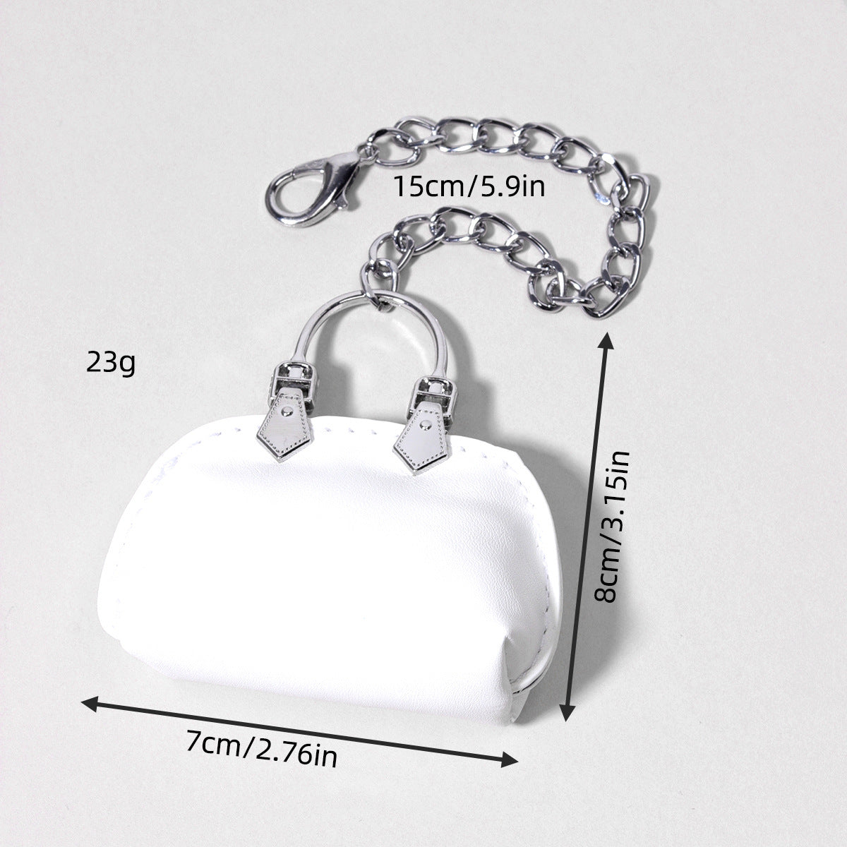 工厂批发定制时尚热销牛角包扣仿真皮挂饰挂件钥匙扣装饰品包包挂