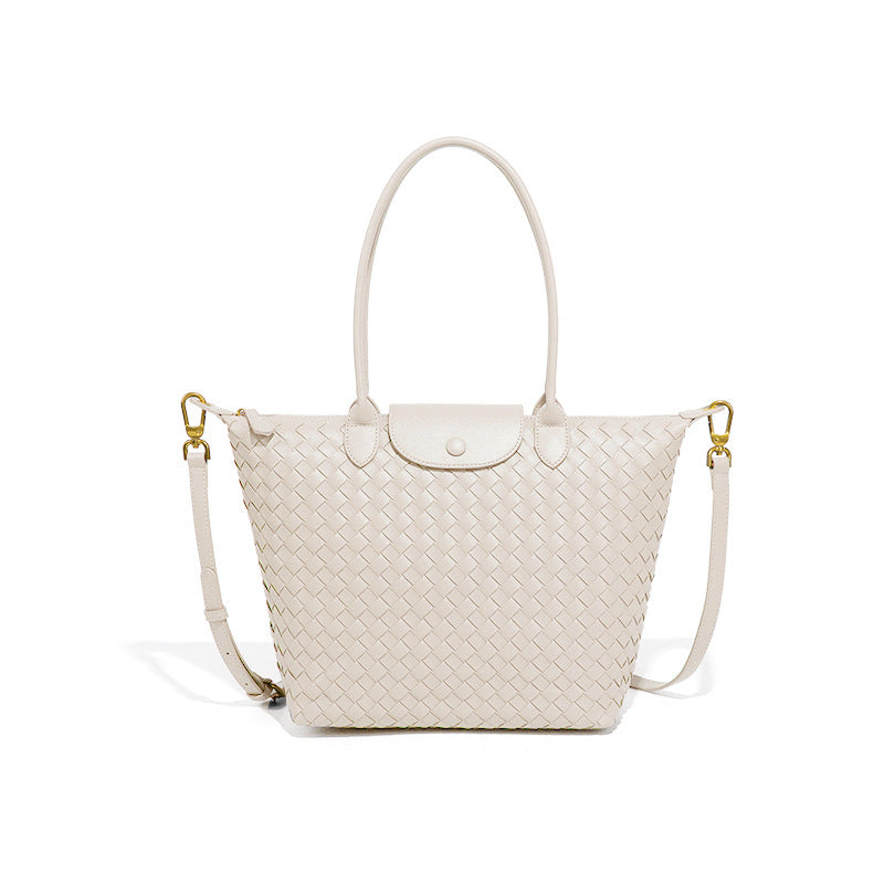 手工编织大号龙襄饺子包高级感气质手提女包百搭斜挎大容量单肩包