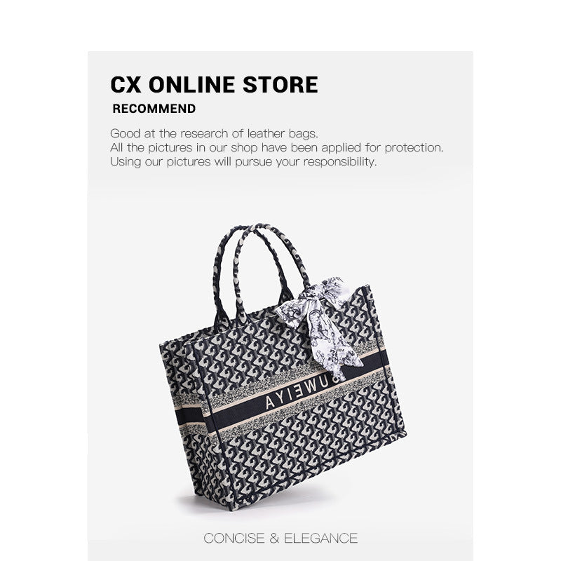 2025春季新款针织提花布托特包欧美时尚单肩包手提女包包一件代发