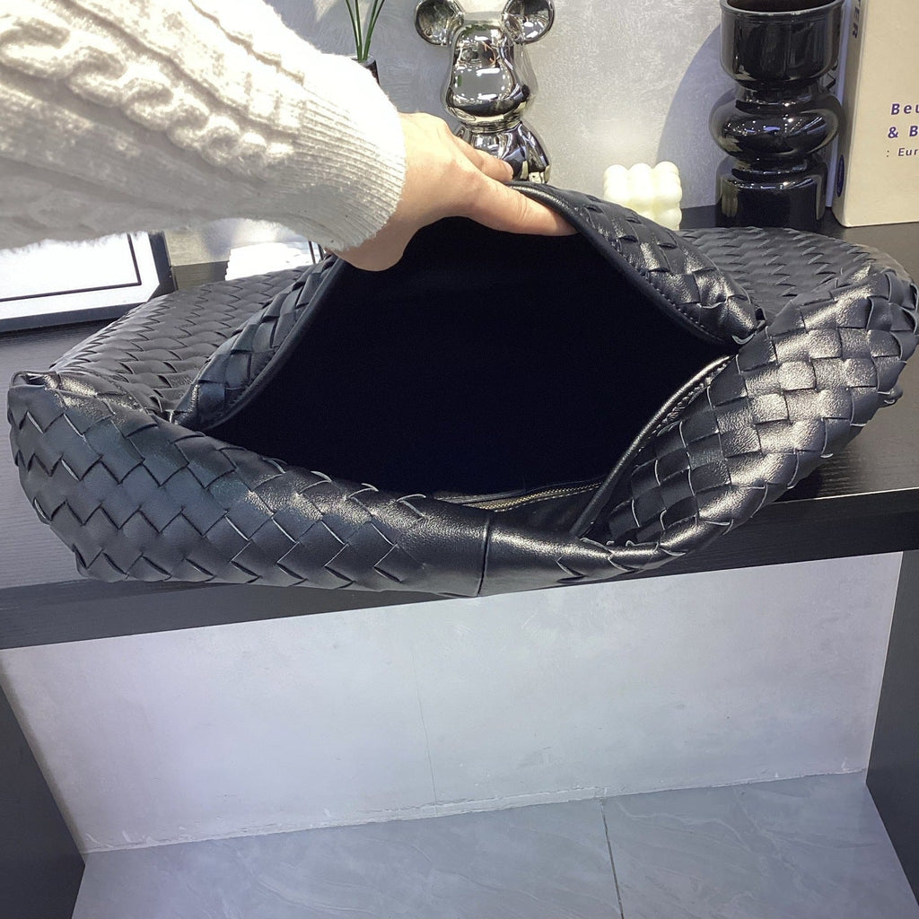 跨境托特手提52cm大号Hop Bag真皮编织包包女复古百搭单肩腋下包