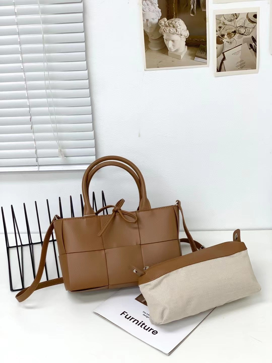 大容量编织手提包包女2023新款高级质感单肩腋下包时尚通勤托特包