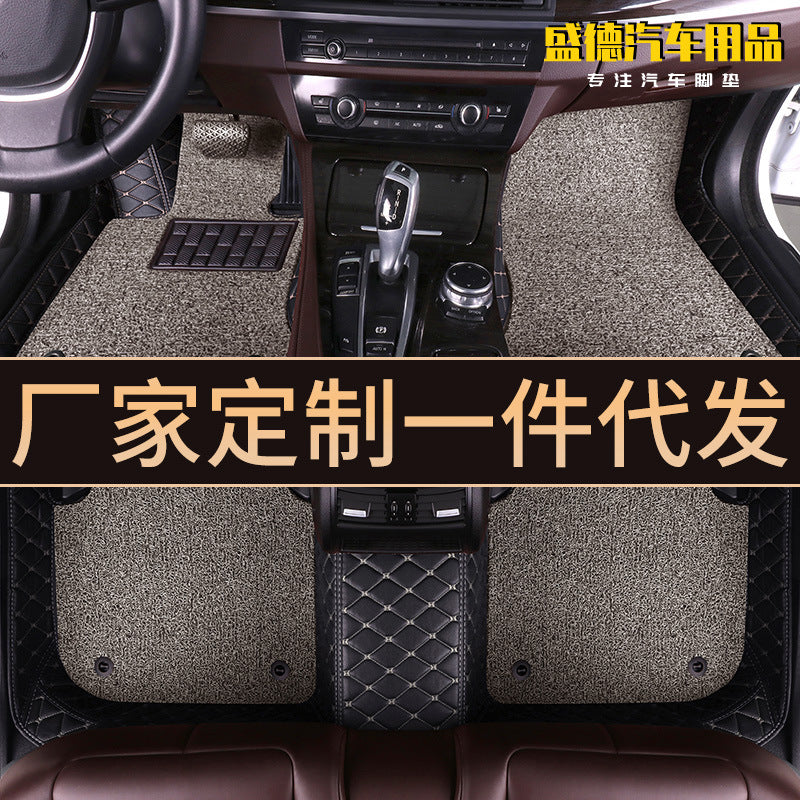 骥影特斯林双层脚垫适用于欧拉iQ黑猫白猫好猫内饰装专车脚垫