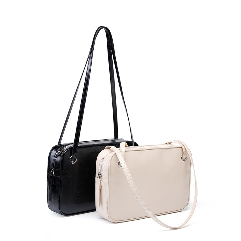 轻便简约邮差包包大容量ins潮酷托特包牛皮大容量单肩包女通勤包