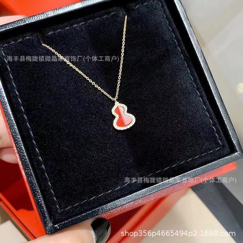 高版本葫芦福禄项链S925银镀18K玫瑰金CNC精工版厂家直销一件代发